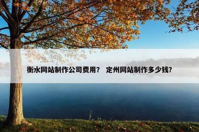 衡水與定州網(wǎng)站制作公司費(fèi)用及國(guó)內(nèi)廣告設(shè)計(jì)費(fèi)用全解析